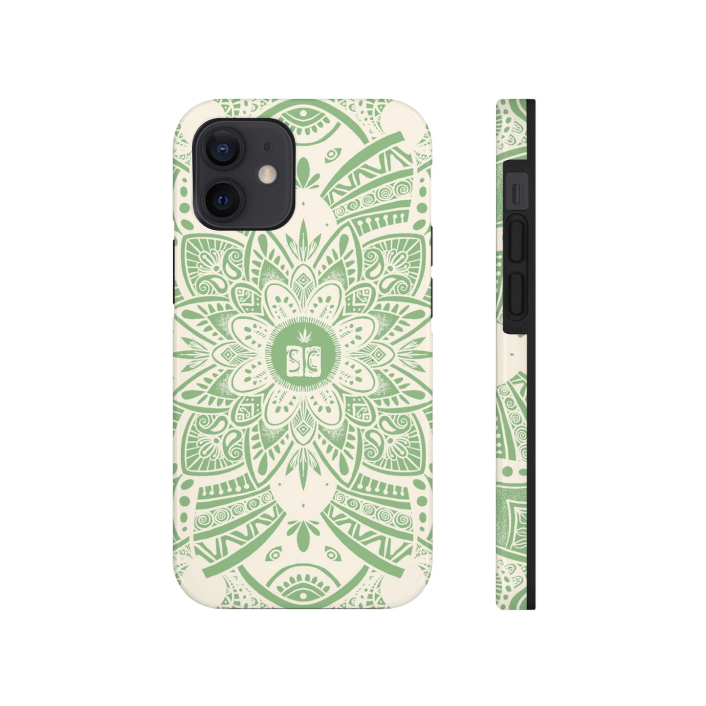 Shmackedala Phone Case - Sage Green & White