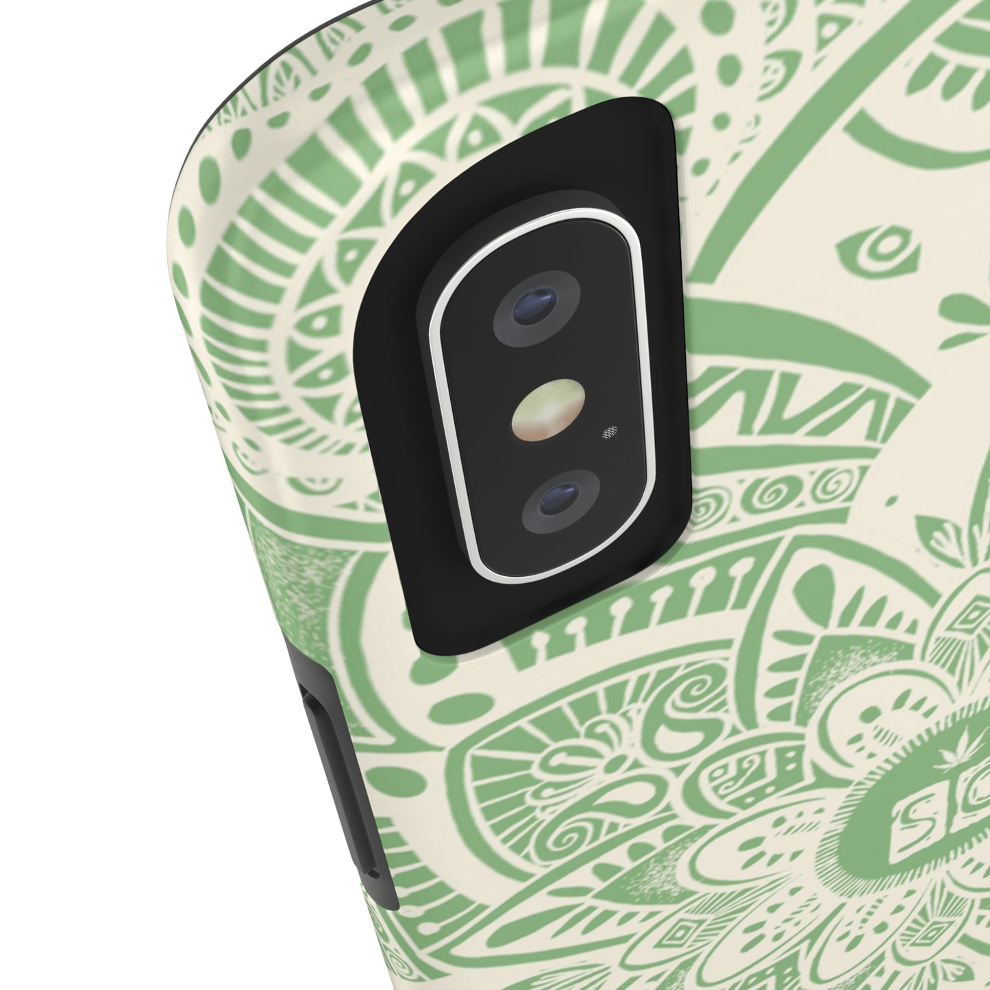 Shmackedala Phone Case - Sage Green & White