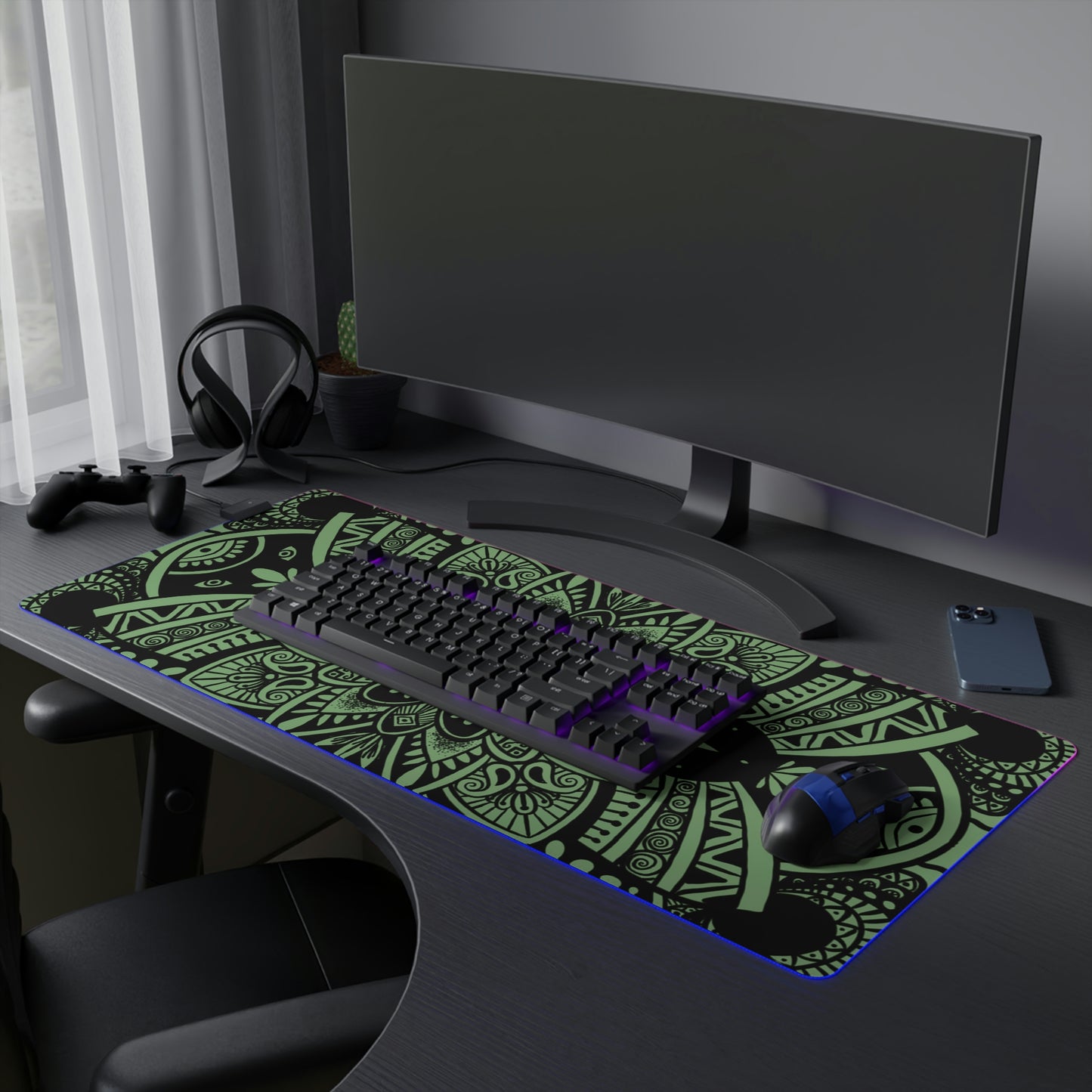 LED Gaming Mouse Pad - Black Shmackedala