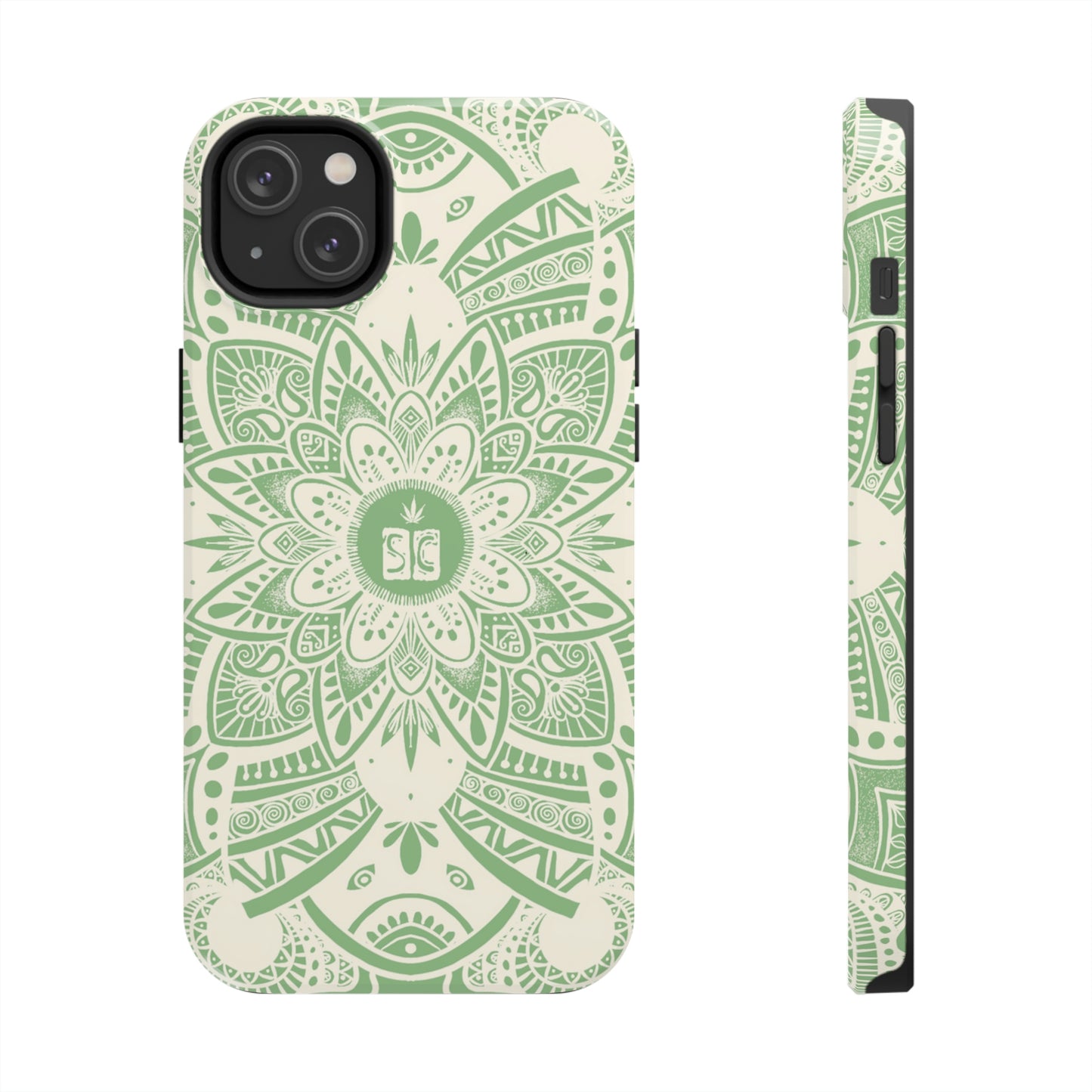 Shmackedala Phone Case - Sage Green & White