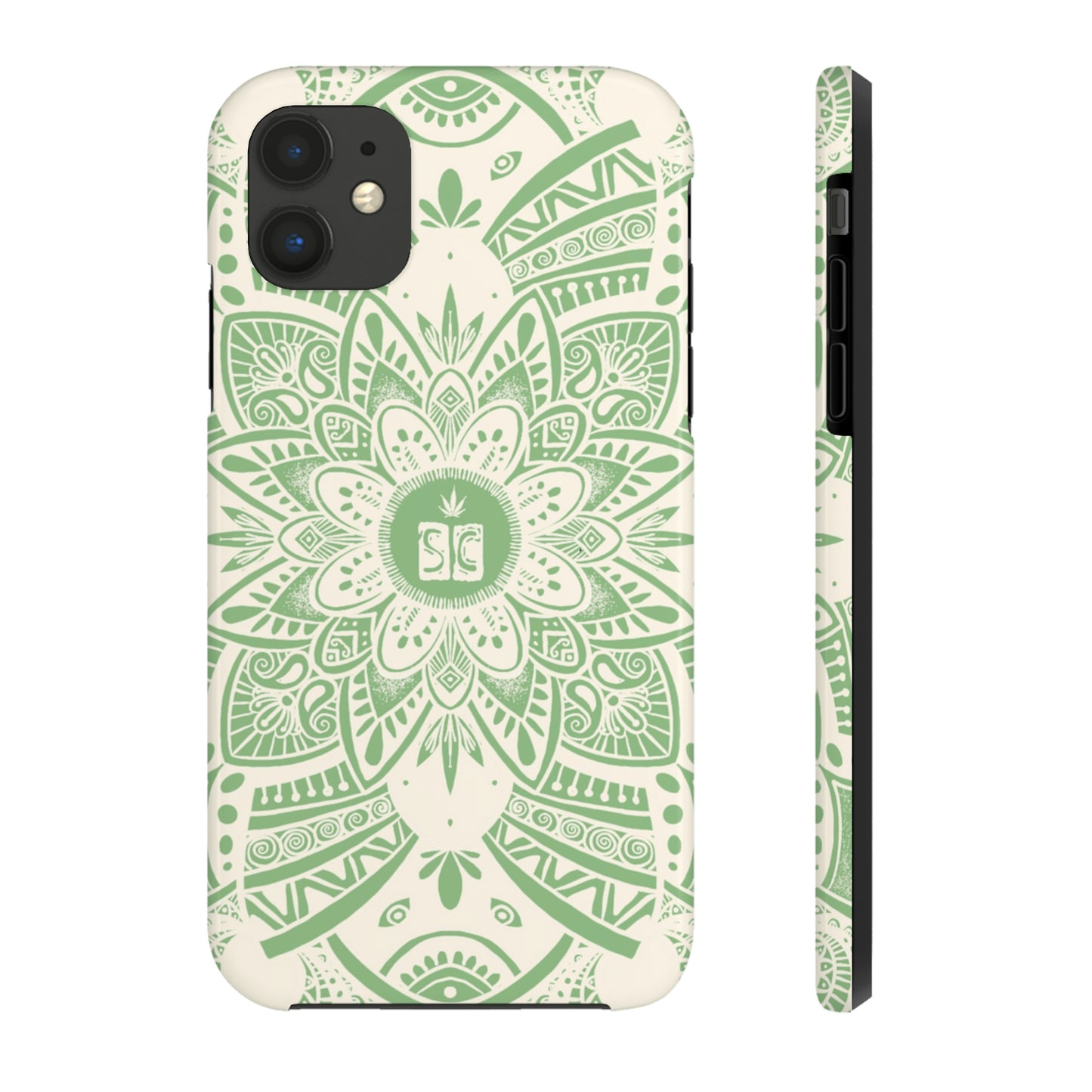 Shmackedala Phone Case - Sage Green & White