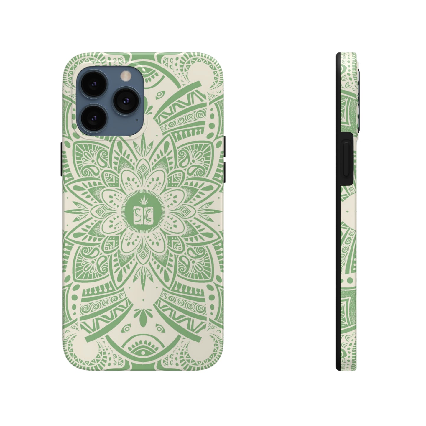 Shmackedala Phone Case - Sage Green & White