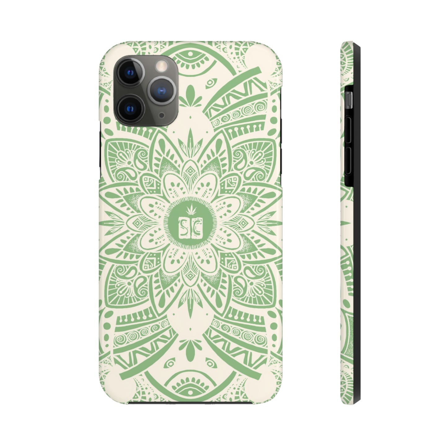 Shmackedala Phone Case - Sage Green & White