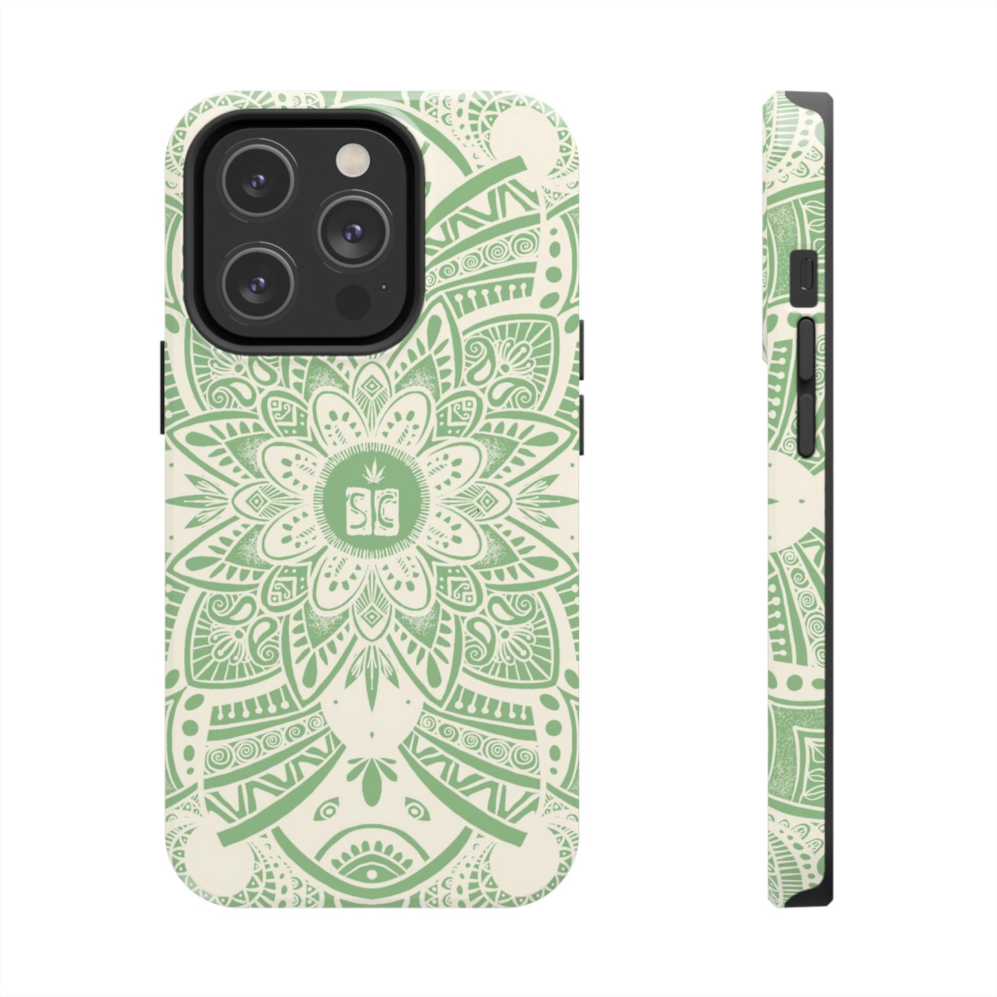 Shmackedala Phone Case - Sage Green & White