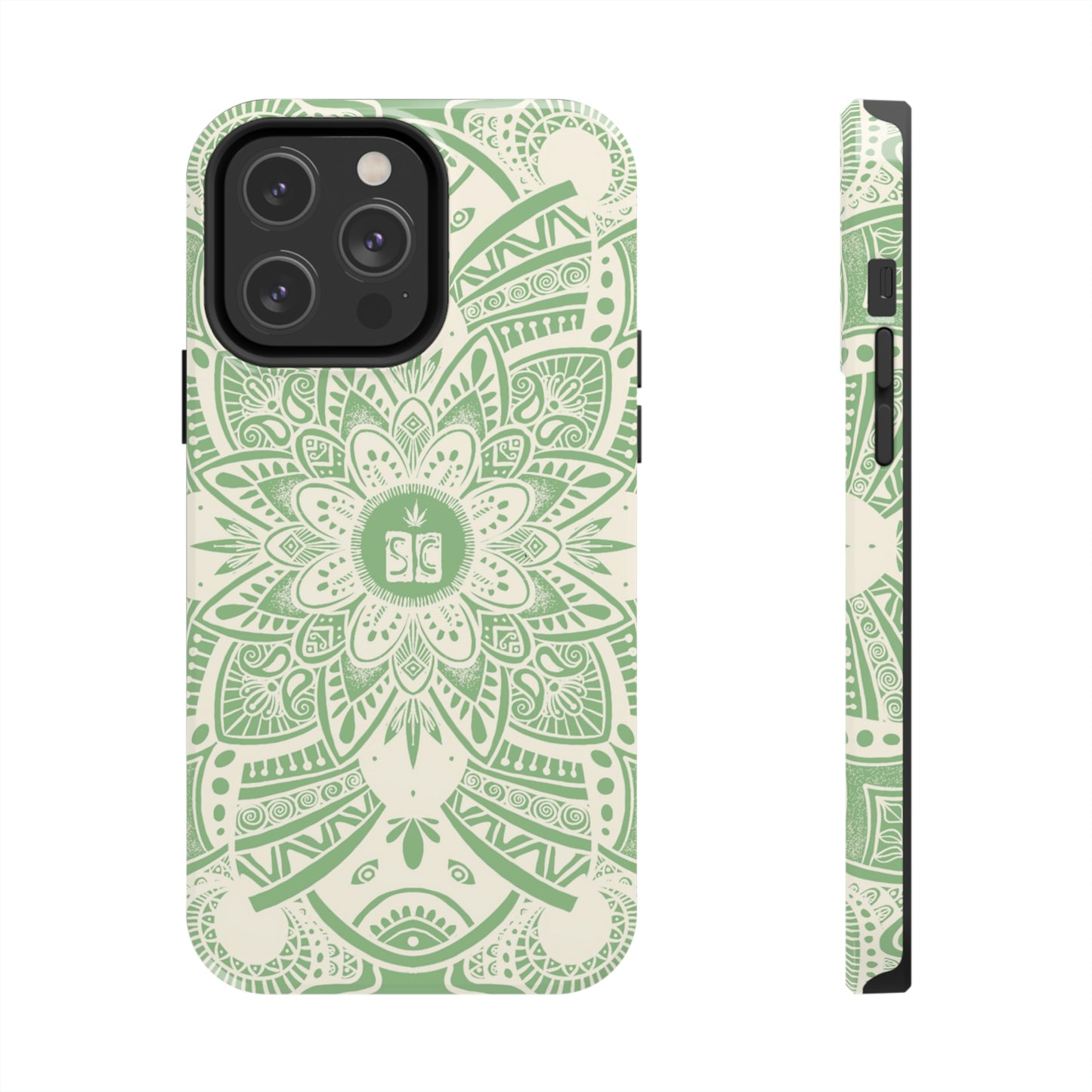 Shmackedala Phone Case - Sage Green & White