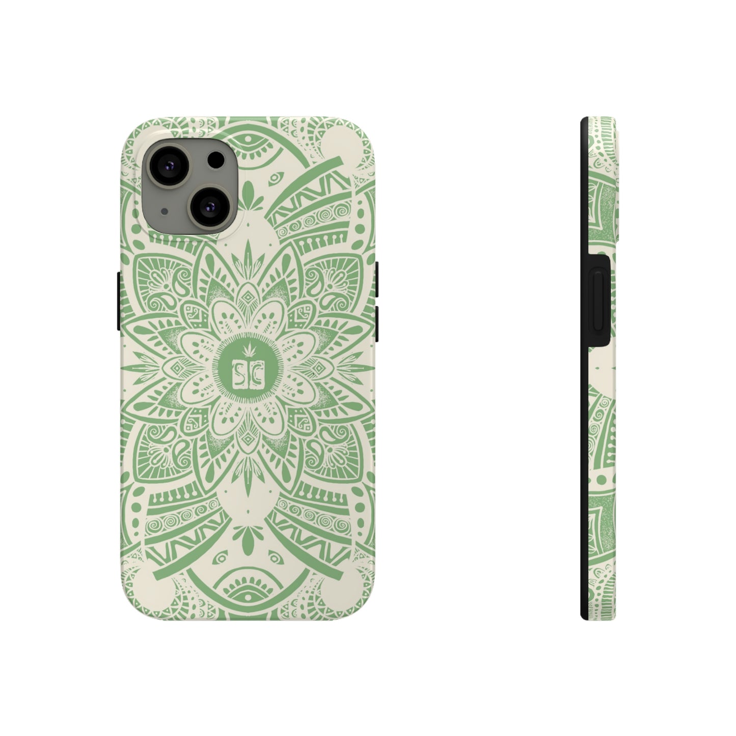 Shmackedala Phone Case - Sage Green & White