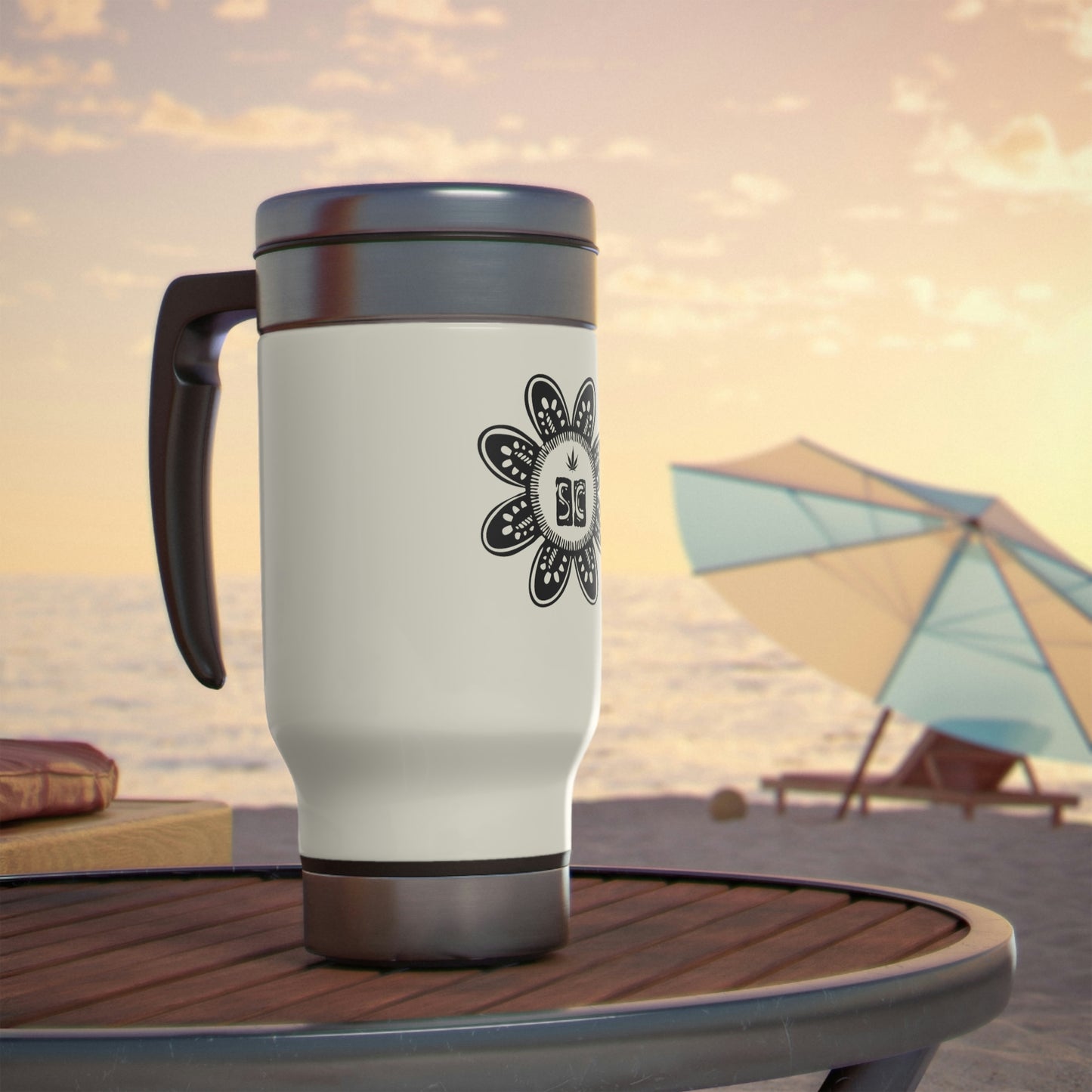 Stainless Steel Travel Mug with Handle