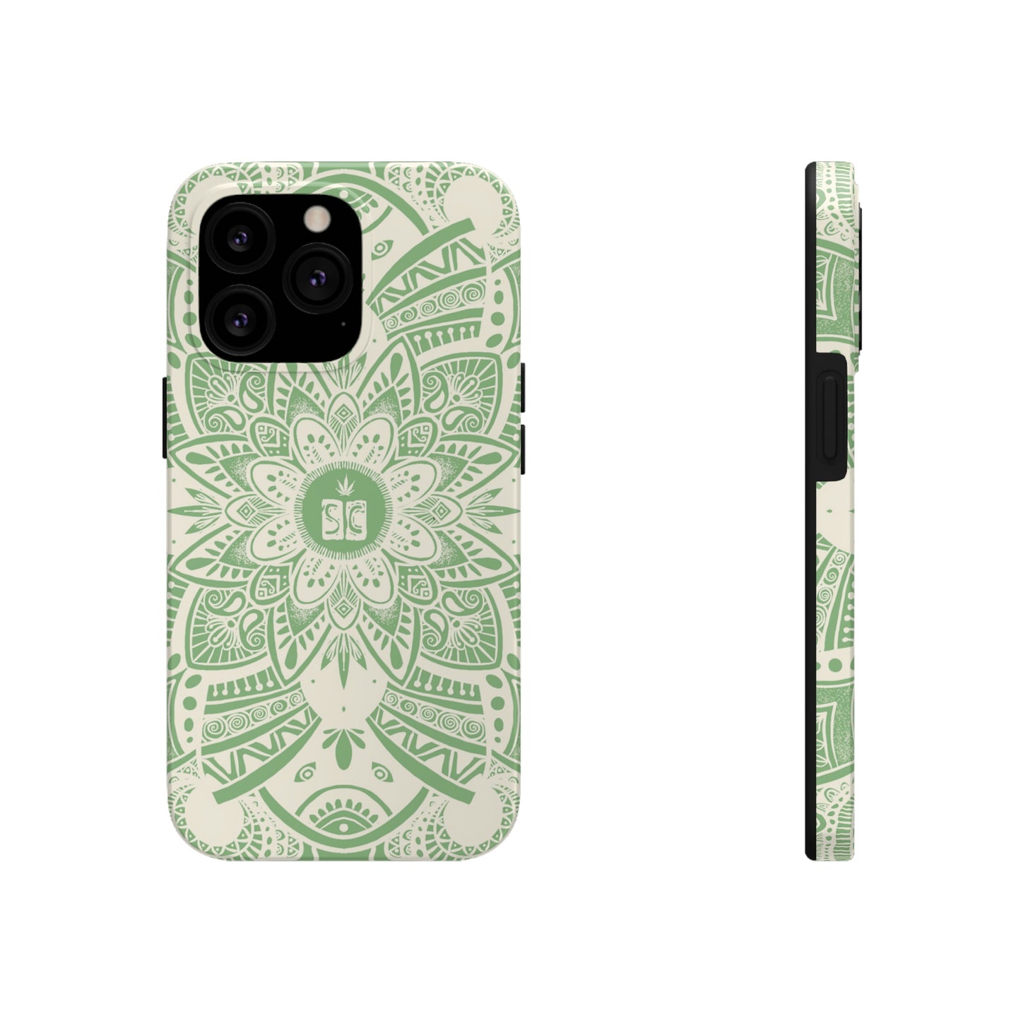 Shmackedala Phone Case - Sage Green & White