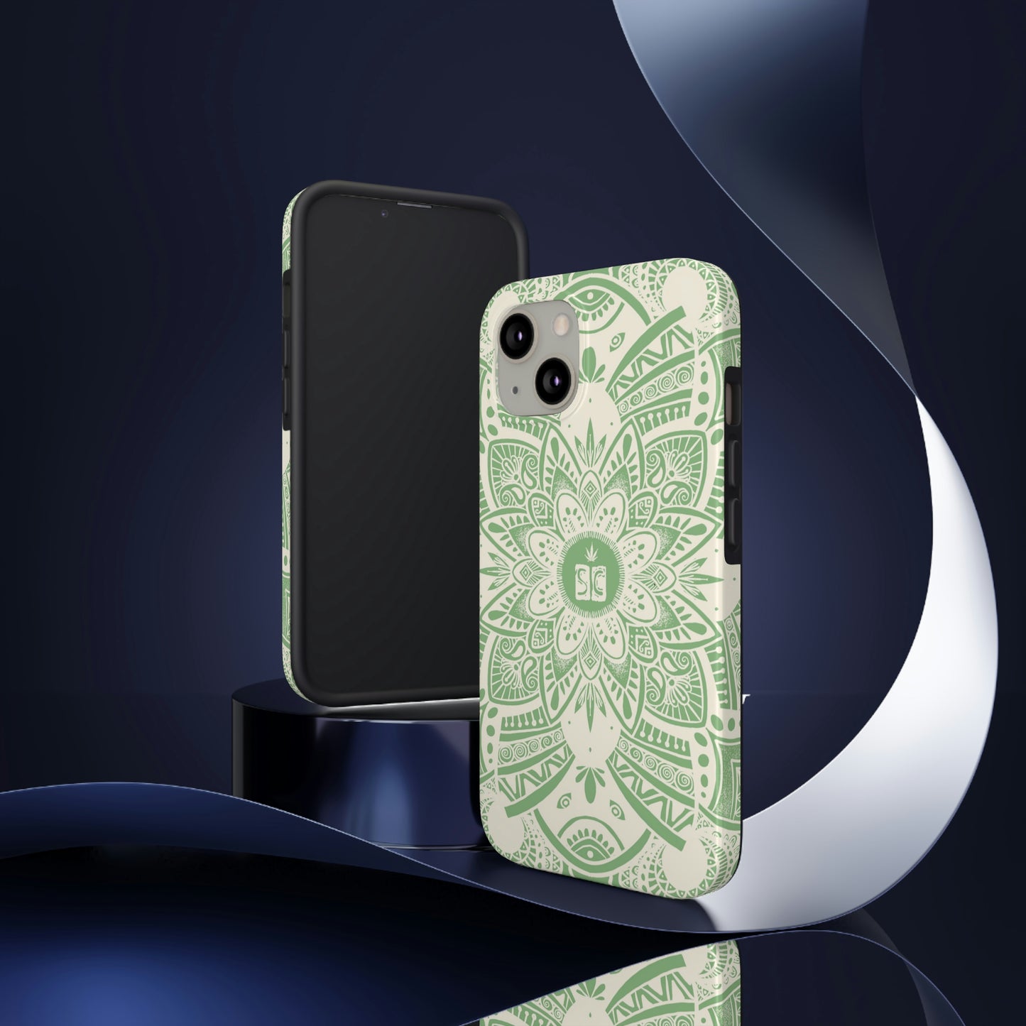 Shmackedala Phone Case - Sage Green & White