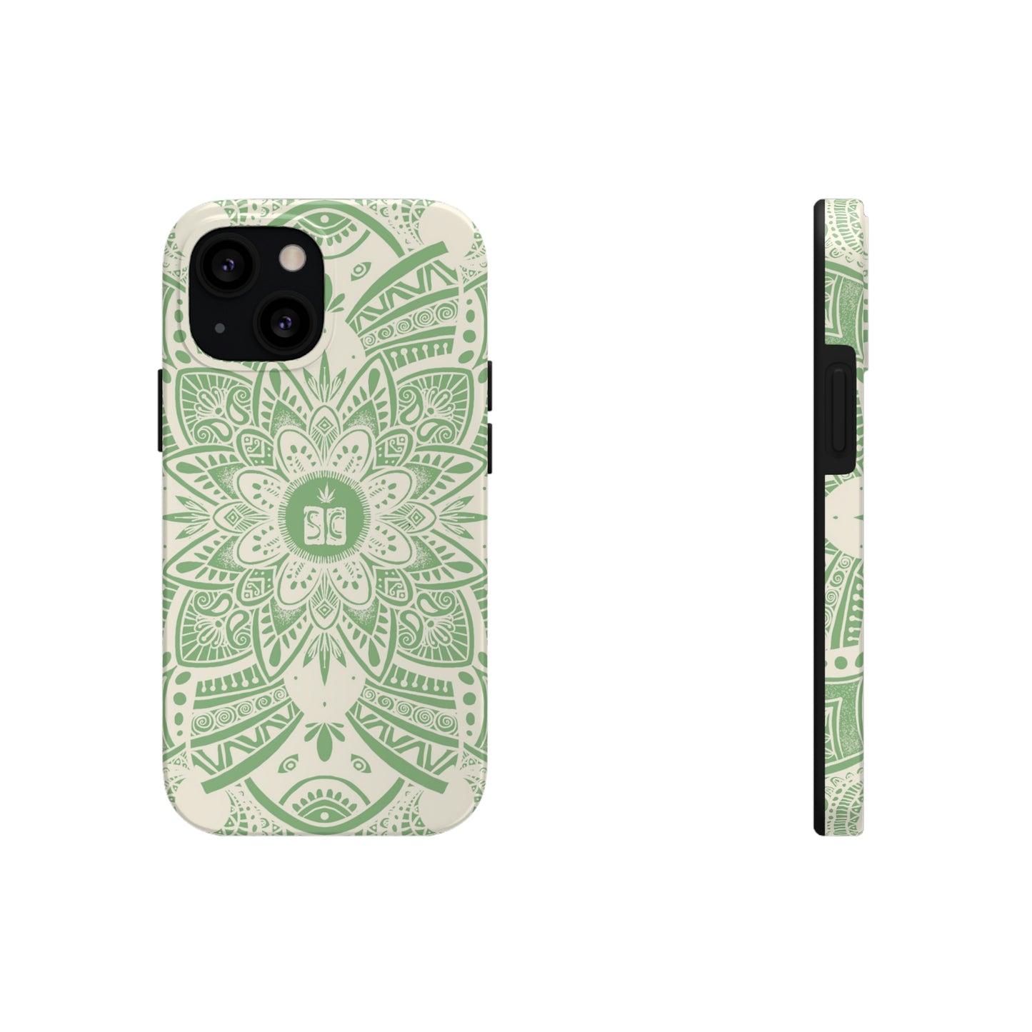 Shmackedala Phone Case - Sage Green & White