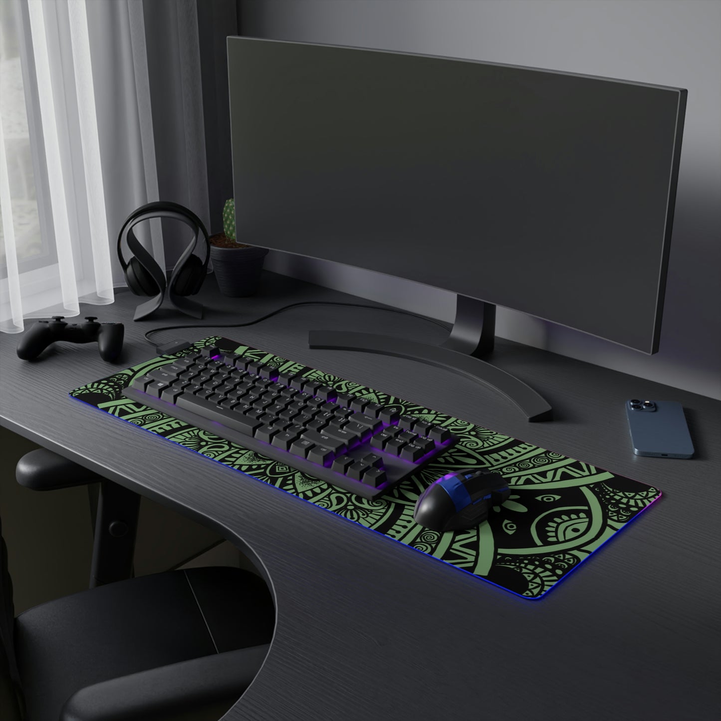 LED Gaming Mouse Pad - Black Shmackedala