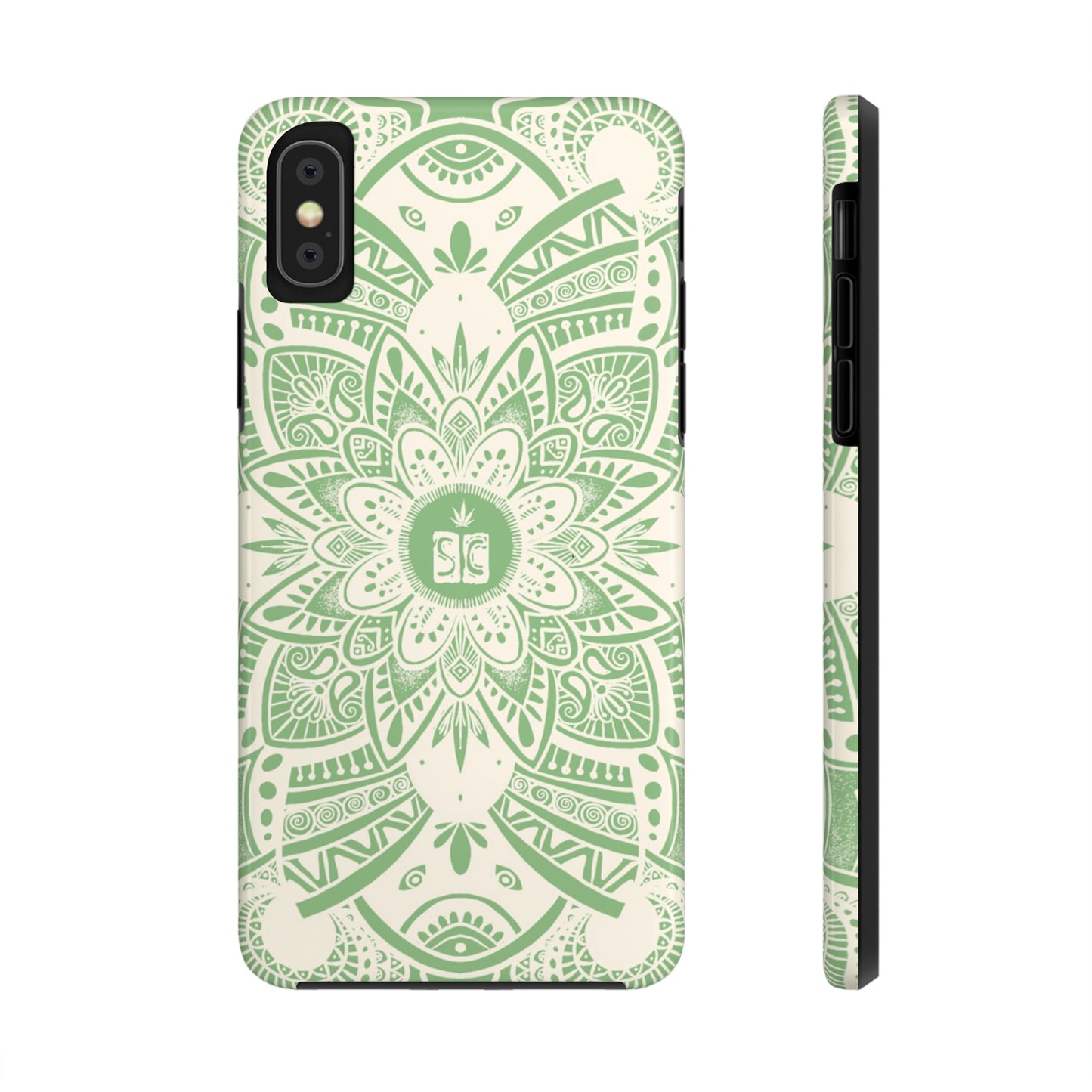 Shmackedala Phone Case - Sage Green & White