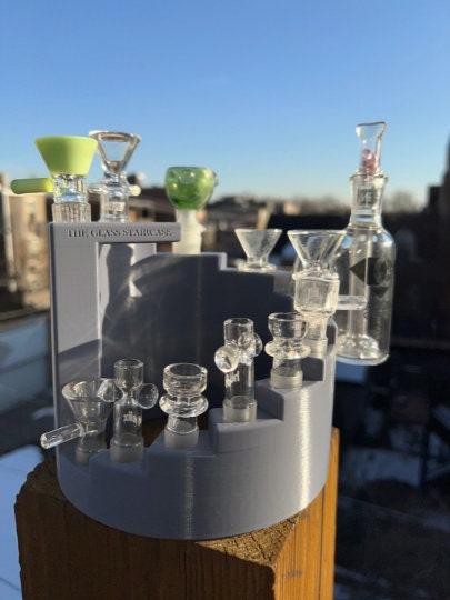 The Glass Staircase (Gray) - Bowl Holder / Slide Holder / Glass Piece Holder