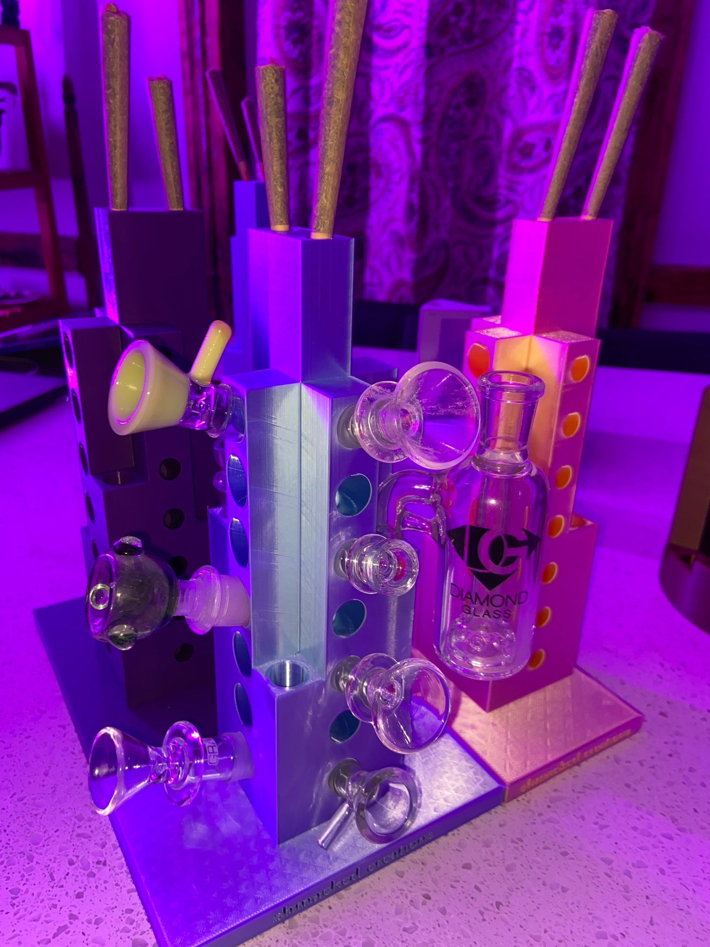 The Highscraper - 27 Bowl Holder / Slide Holder / Glass Piece Holder