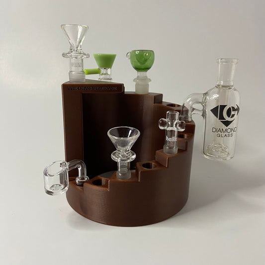 The Glass Staircase (Chocolate) - Bowl Holder / Slide Holder / Glass Piece Holder