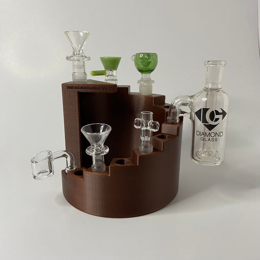 The Glass Staircase (Chocolate) - Bowl Holder / Slide Holder / Glass Piece Holder