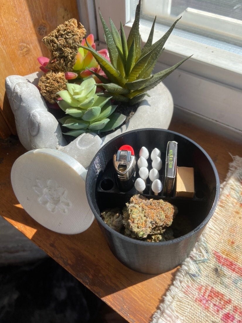 The Dabbler - Stash Kit for Rolling and Dabbing | Cotton Swab Holder | Paper Holder | Stoner gifts