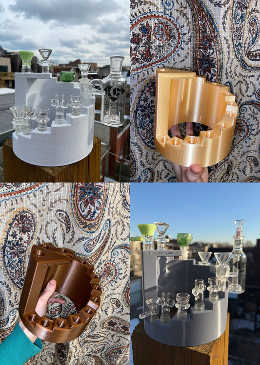 The Glass Staircase (ALL COLORS) - Bowl Holder / Slide Holder / Glass Piece Holder